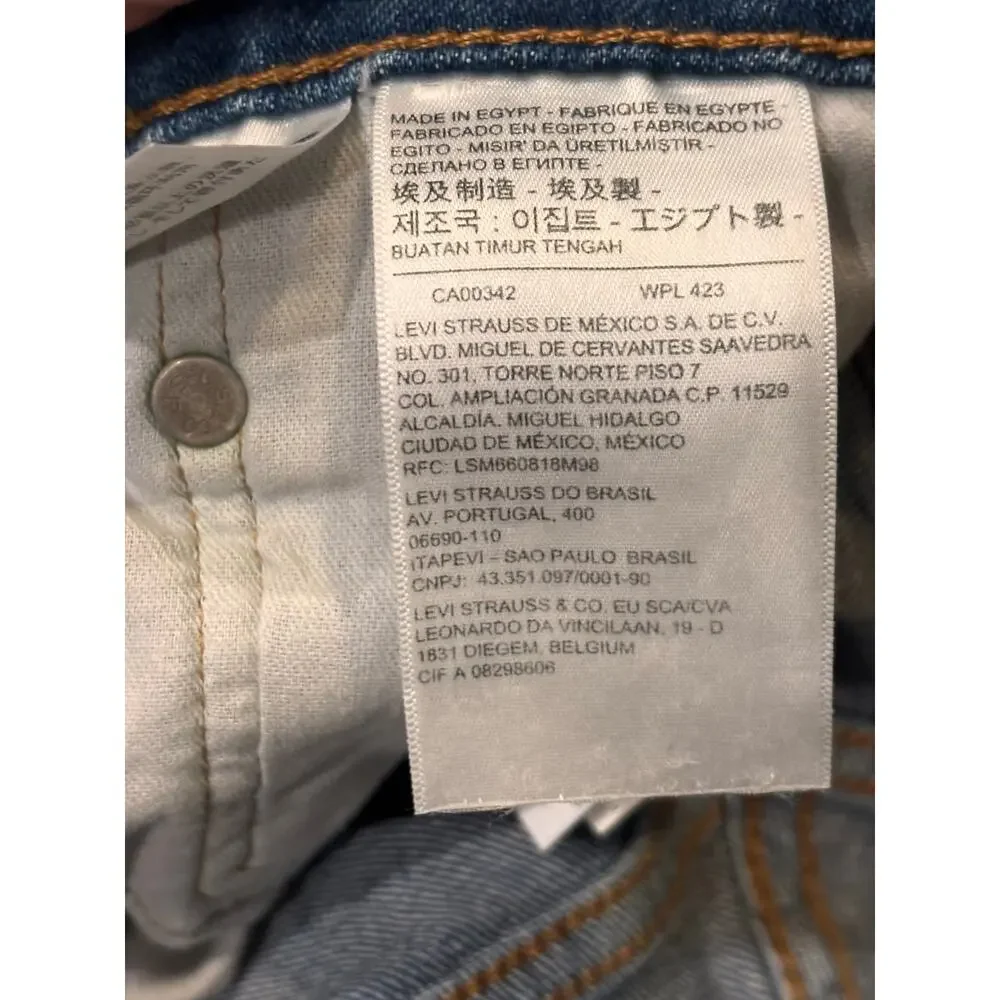 Levi’s 505 cutoff Jean shorts, jorts. Raw hem size 31 medium wash
